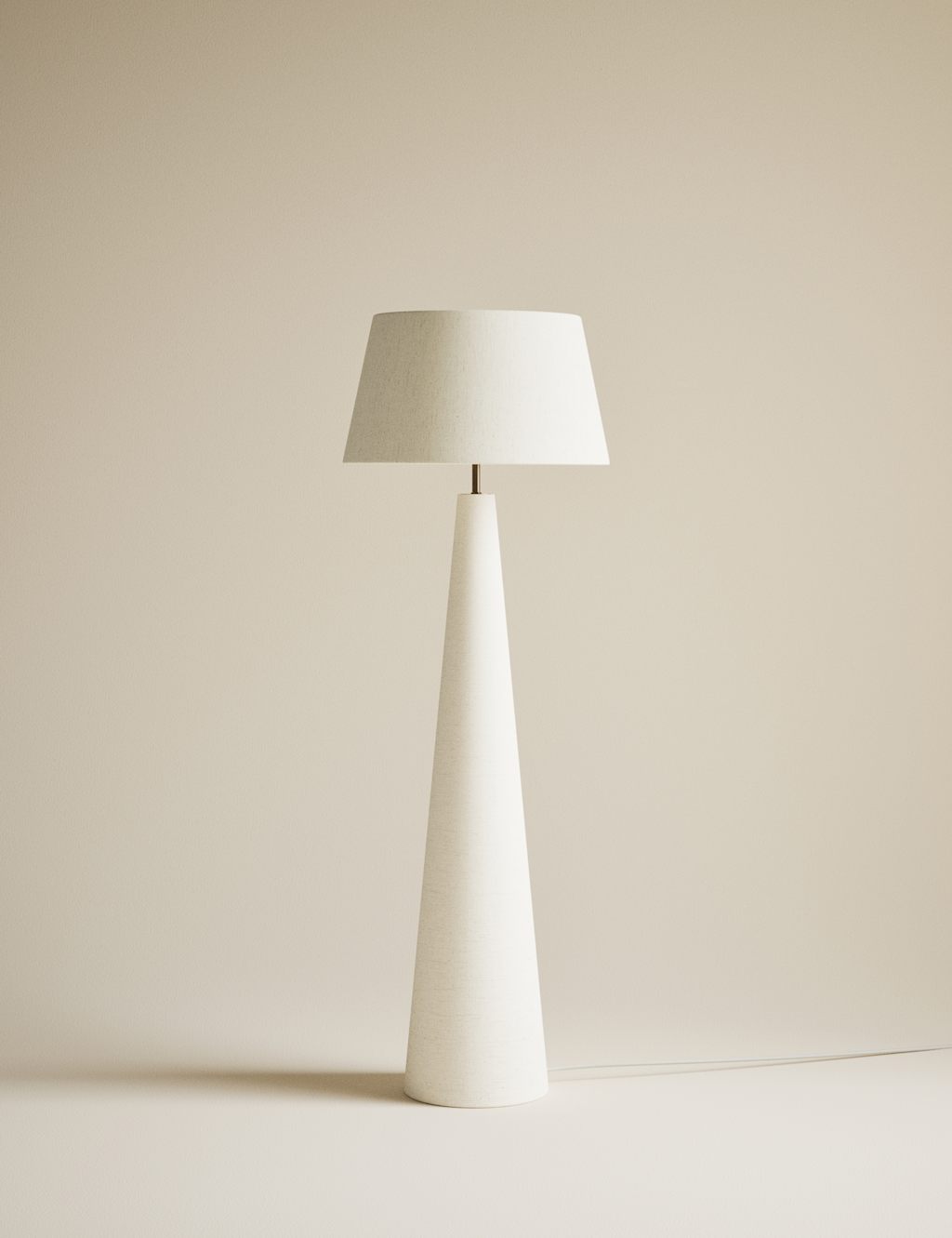 M&S Diffused Fabric Shade Floor Lamp Beige