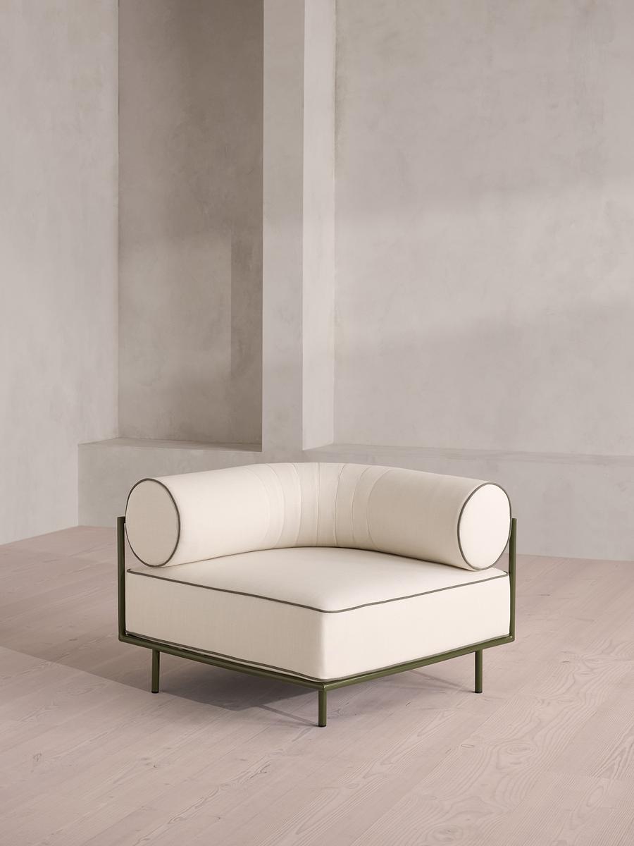 Gaspard Outdoor Sofa, Corner Module, Off White