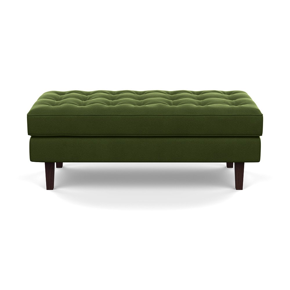Heal's Hepburn Ottoman Nobilis Velvet Leaf Wenge Feet