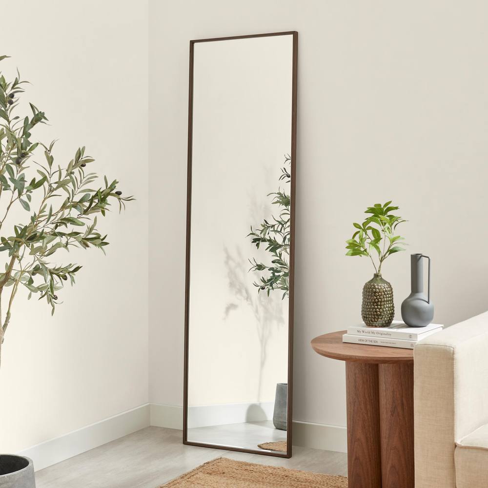 FurnitureboxUK Inga Walnut Wood Full Length Rectangle 170x50cm Mirror