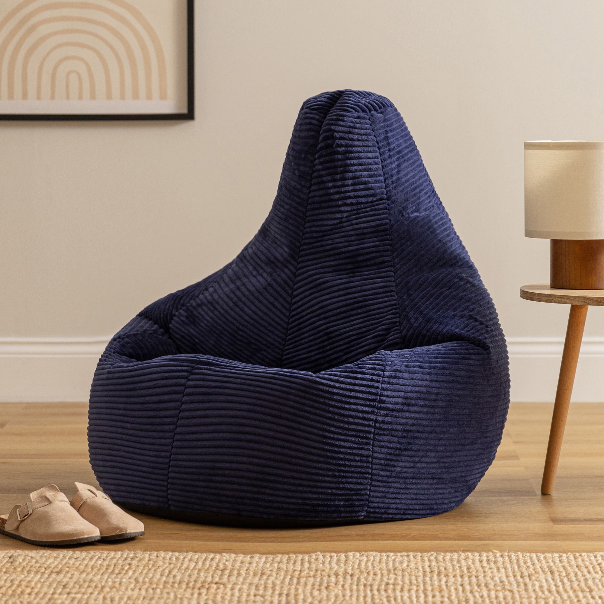 icon Dalton Medium Bean bag, Corduroy in Navy