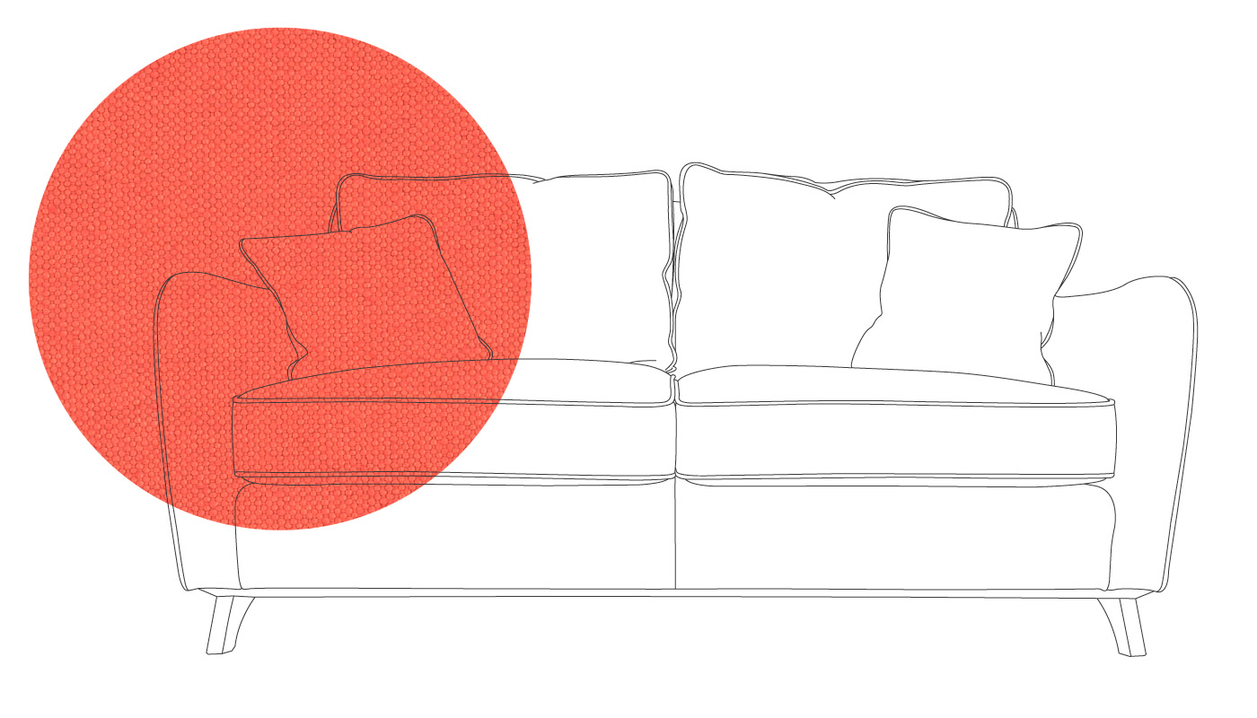 Heal's Ravello 3 Seater Sofa Linen Mix Grenadine Walnut