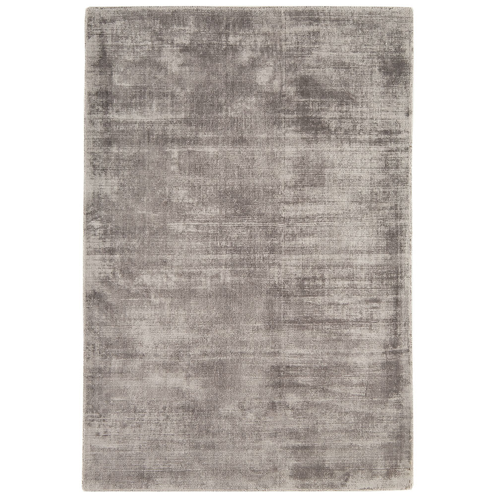 Tyde Silver 120x170cm Rug, Square Viscose | W120cm | Barker & Stonehouse