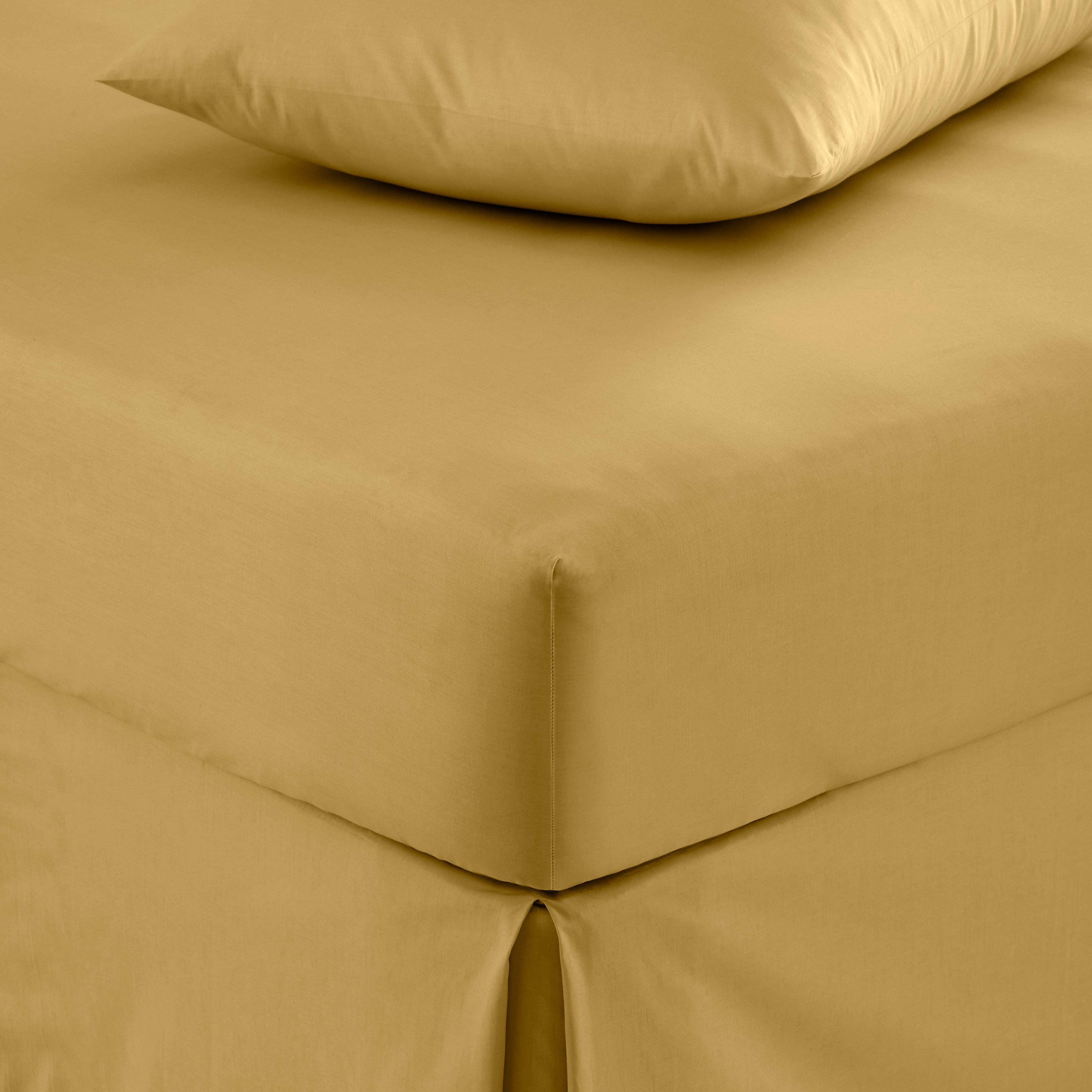 Pure Cotton Fitted Sheet Ochre