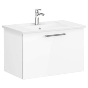 VitrA Avery Gloss White Wall Hung Vanity Unit & Basin - 600 x 415mm