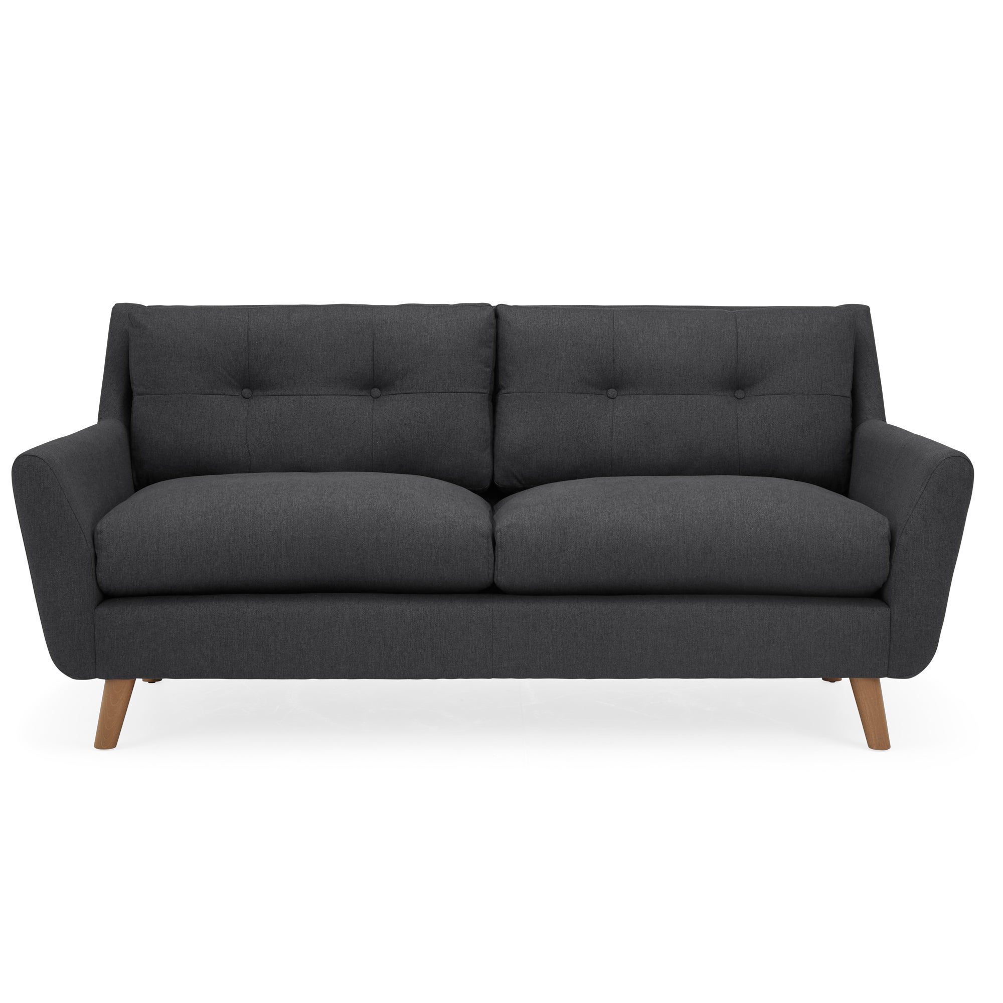Halston Fabric 3 Seater Sofa Black