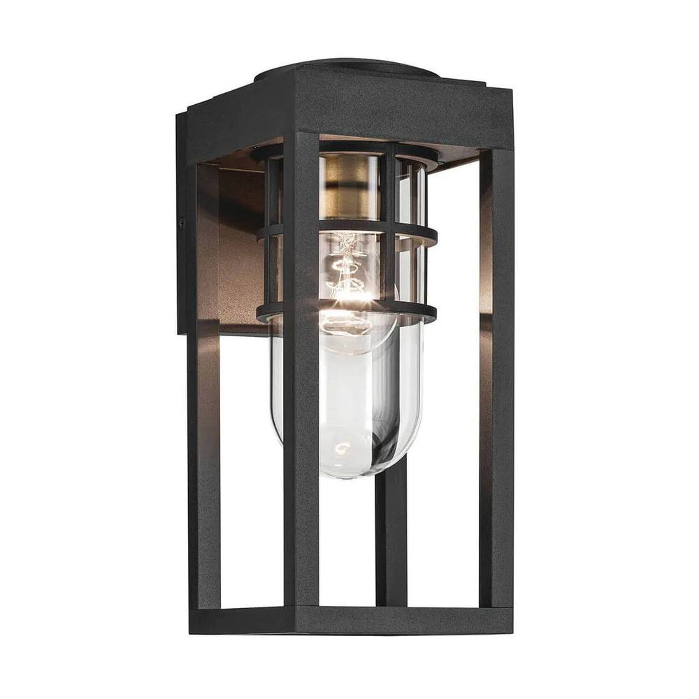 Netlighting Kichler Hone Small Outdoor Wall Lantern Classic Black IP44 1x E27