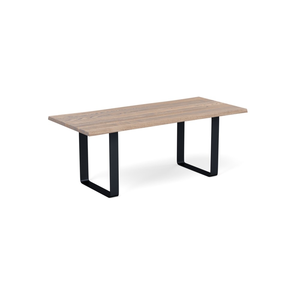 Heal's Prague Table 280x90cm Grey Oak Natural Edge Filled