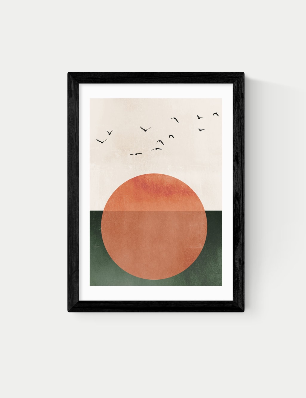 East End Prints Rising Sun Framed Art Black