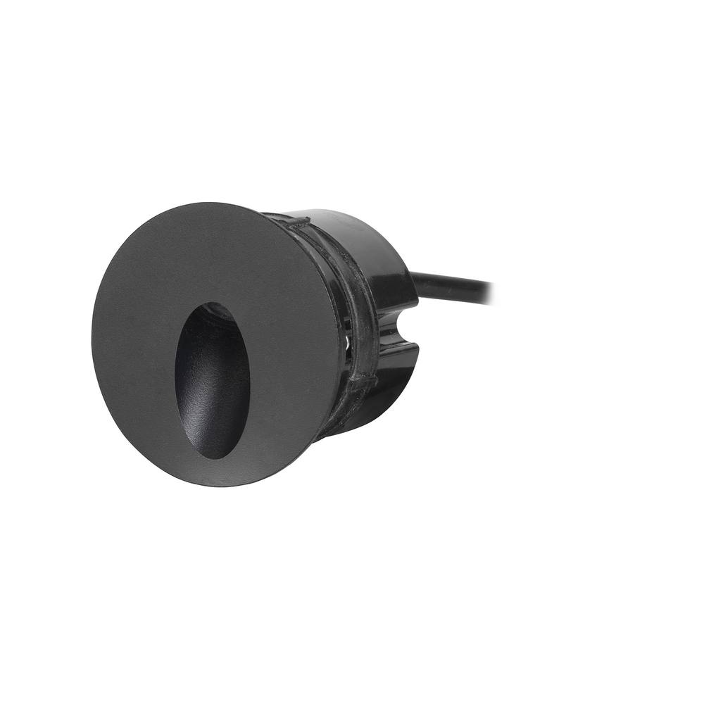 Netlighting Icon Round LED Outdoor Recessed Wall Lamp Black WarmWhite 3000K IP65
