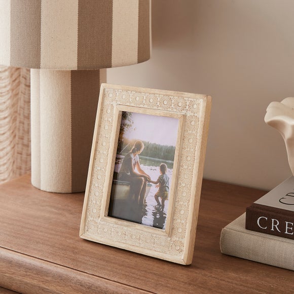 Carved Mango Wood Photo Frame