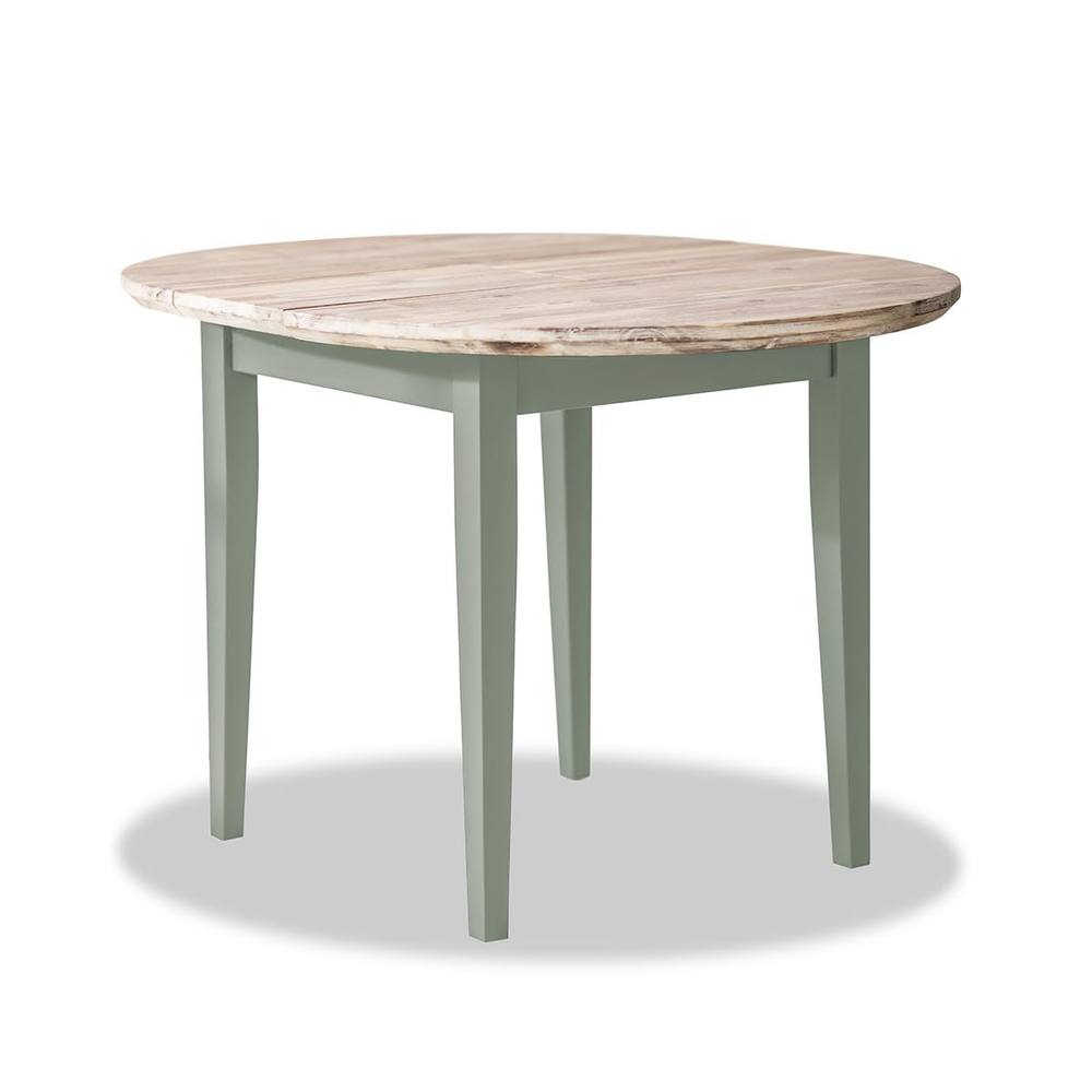 Statement Furniture Florence Round Extendable Kitchen Dining Table in Light Green