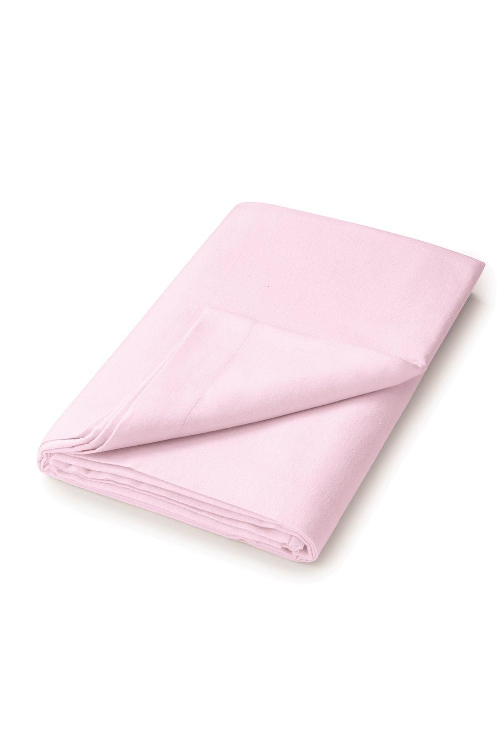 Helena Springfield 'Hs Brushed Cotton' Flat Sheet in Baby Pink
