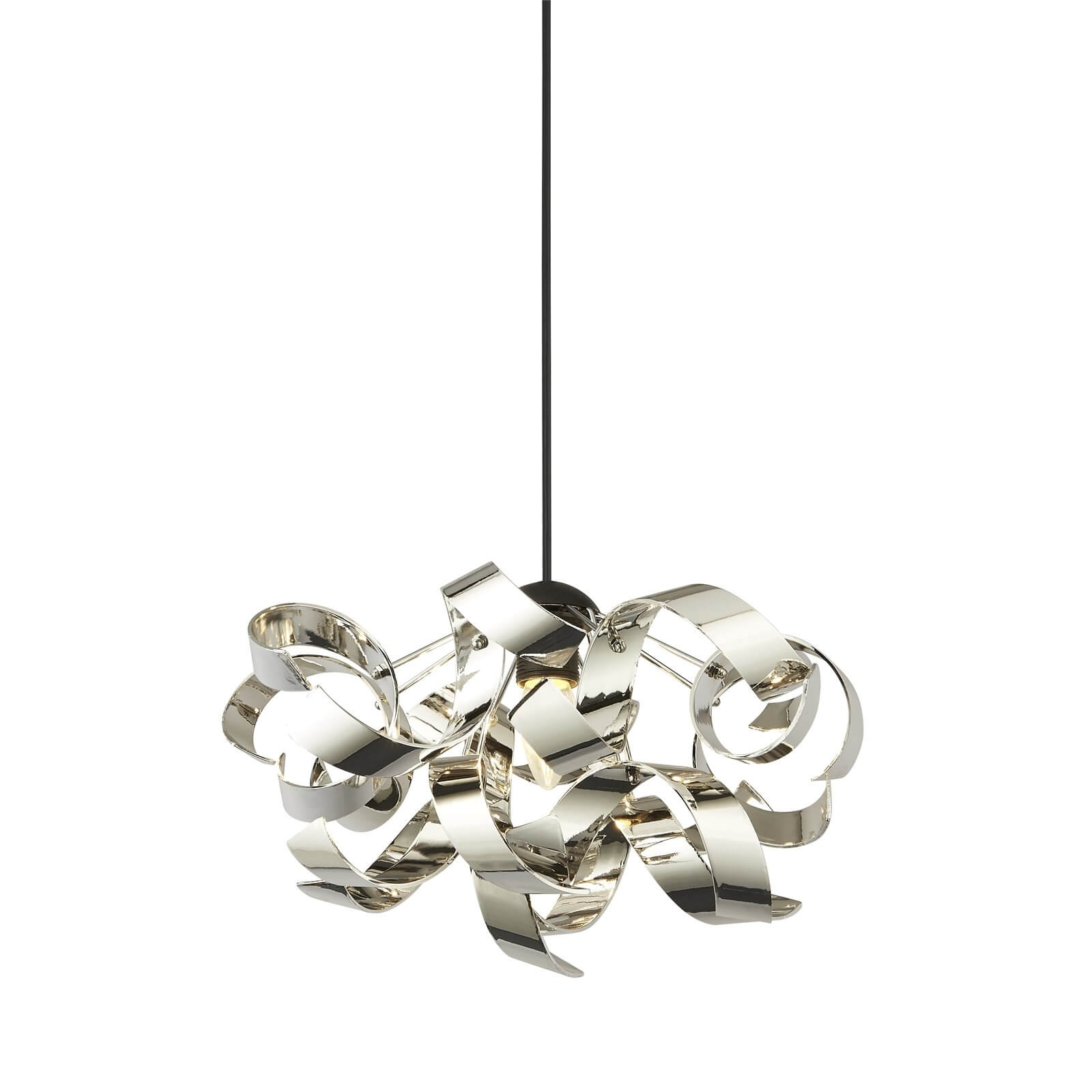 Sputnik Ribbon Easy Fit Pendant Light Shade - Chrome
