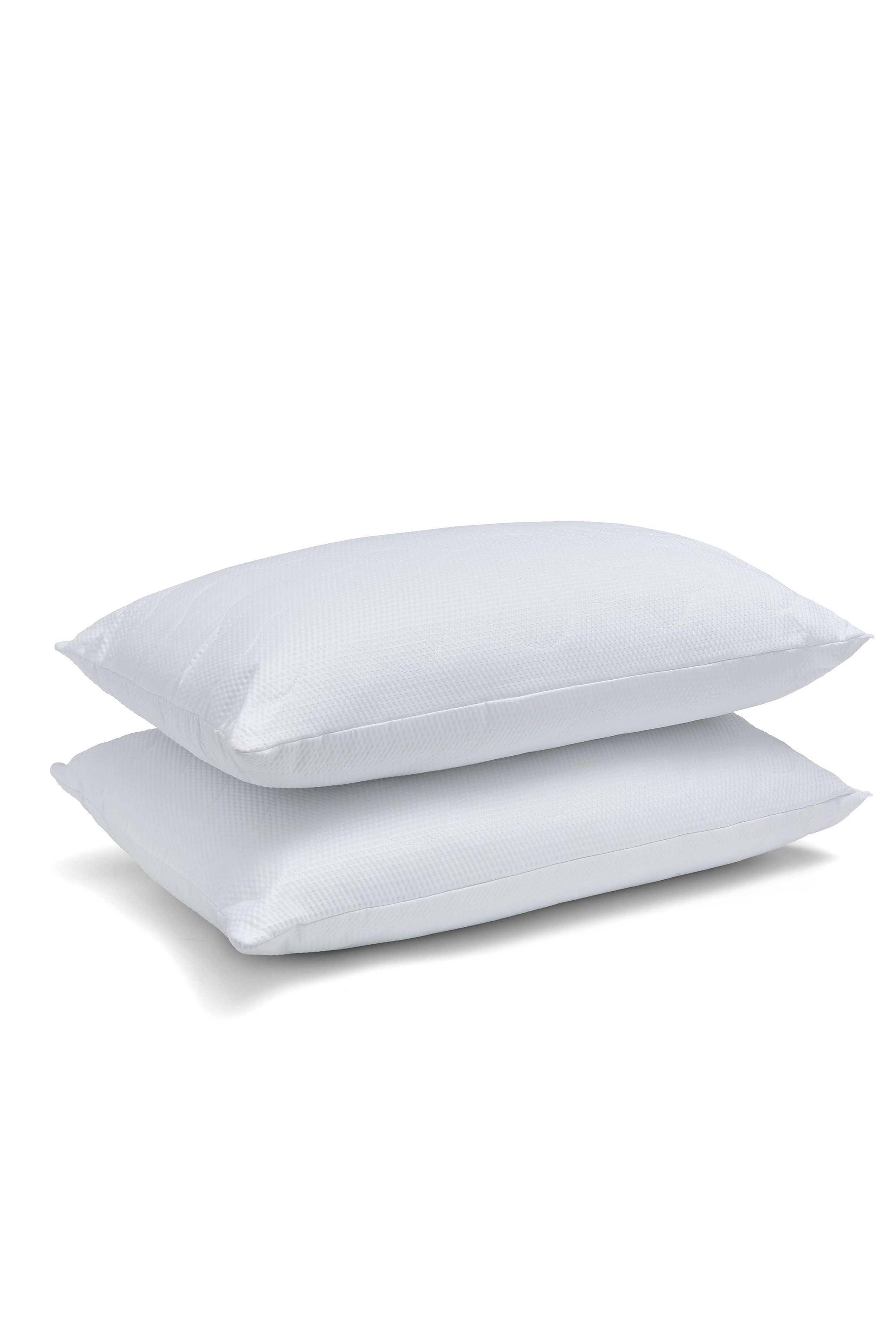 Catherine Lansfield 'Luxury Quilted Comfort' Embossed Pillow Pair in White 4