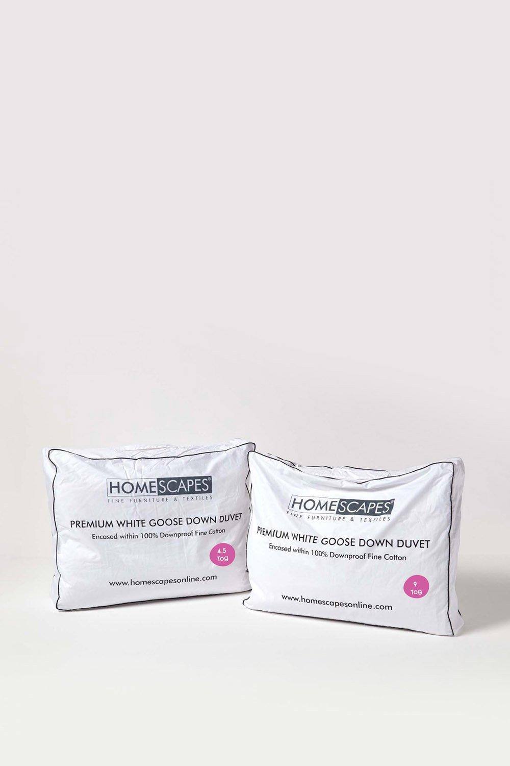 Homescapes Premium White Goose Down 13.5 Tog All Seasons Duvet