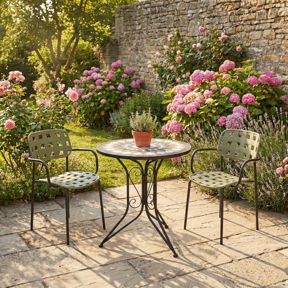 Maribelle Bistro Table with 2 Karin Armchairs