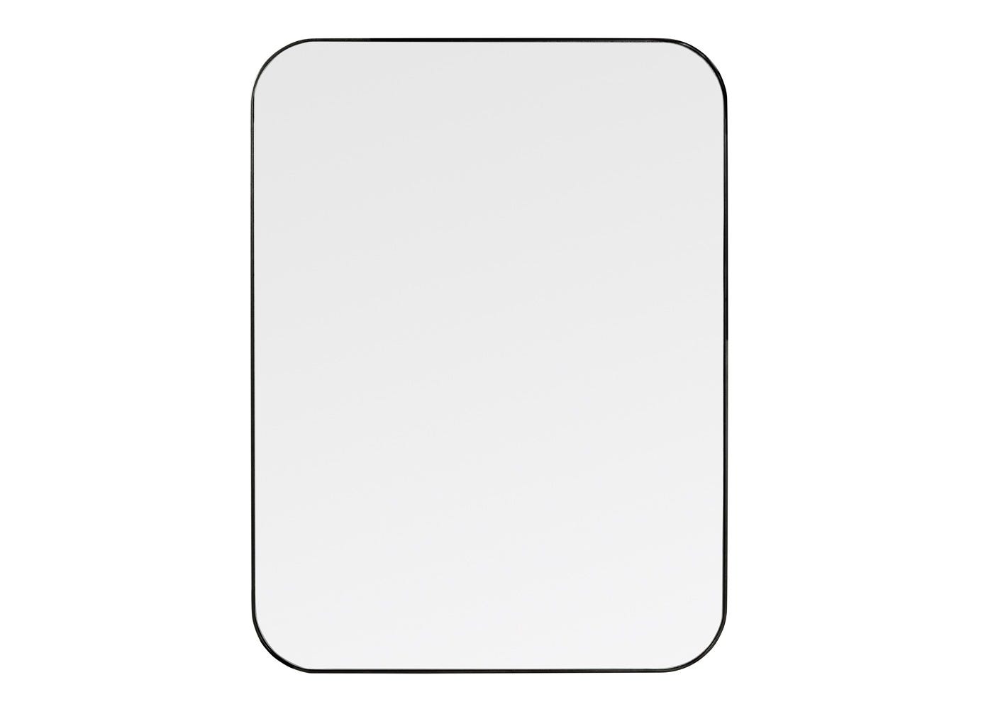 Heal's Fine Edge Mirror Rectangle Curved Black 100x75cm