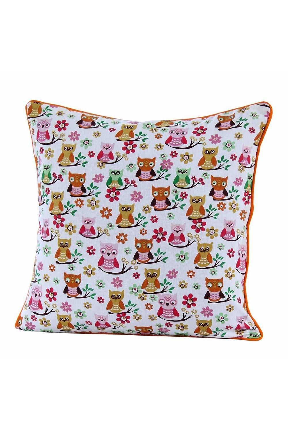 Homescapes Cotton Owls Cushion Cover