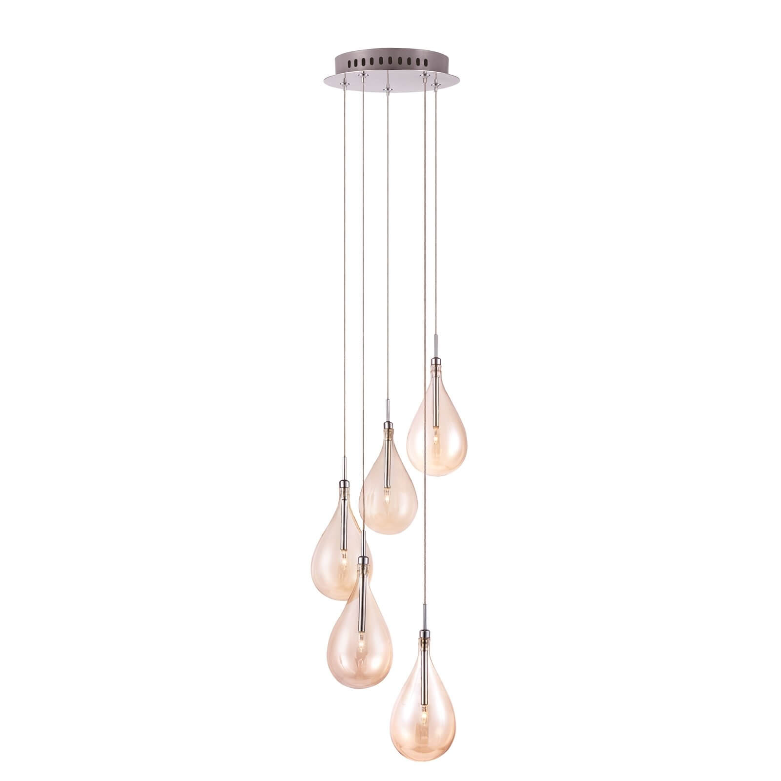 Octavia 5 Light Glass Cluster Pendant