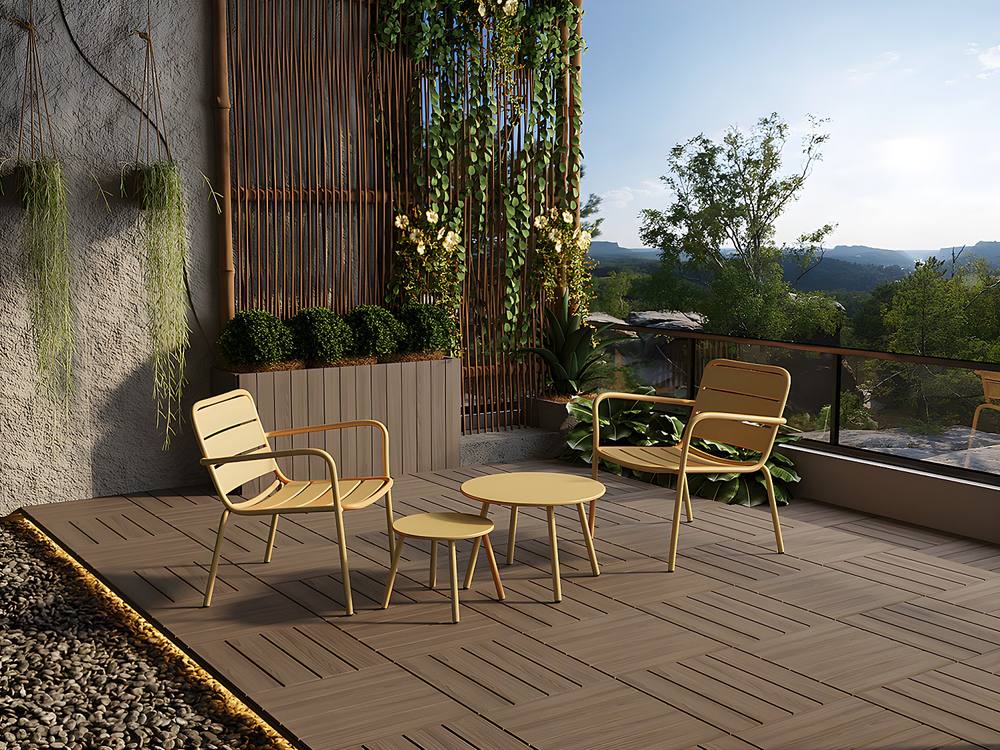 Vente-unique Metal Nesting Tables - Mustard Yellow - MIRMANDE By MYLIA