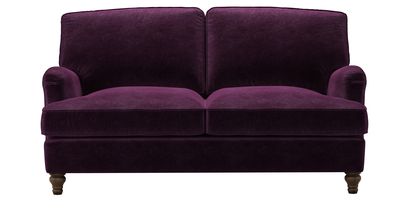 Bluebell 2 Seat Sofa Bed in Plum Smart Velvet - sofa.com