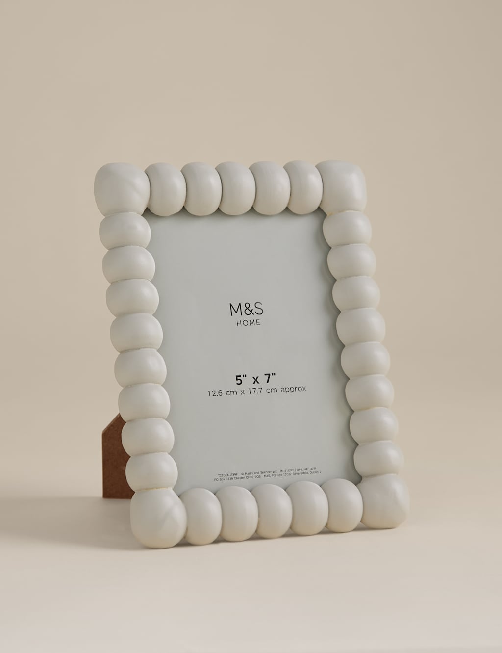 M&S Bobbin Photo Frame 5x7 inch White