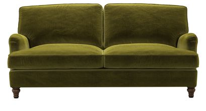 Bluebell 3 Seat Sofa Bed in Olive Cotton Matt Velvet - sofa.com