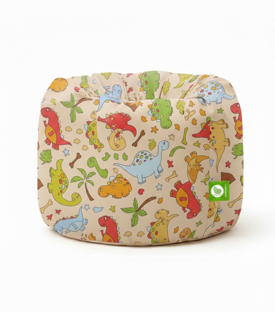 Bean Lazy Cotton Dinosaur Bean Bag Large Size in Medium Beige