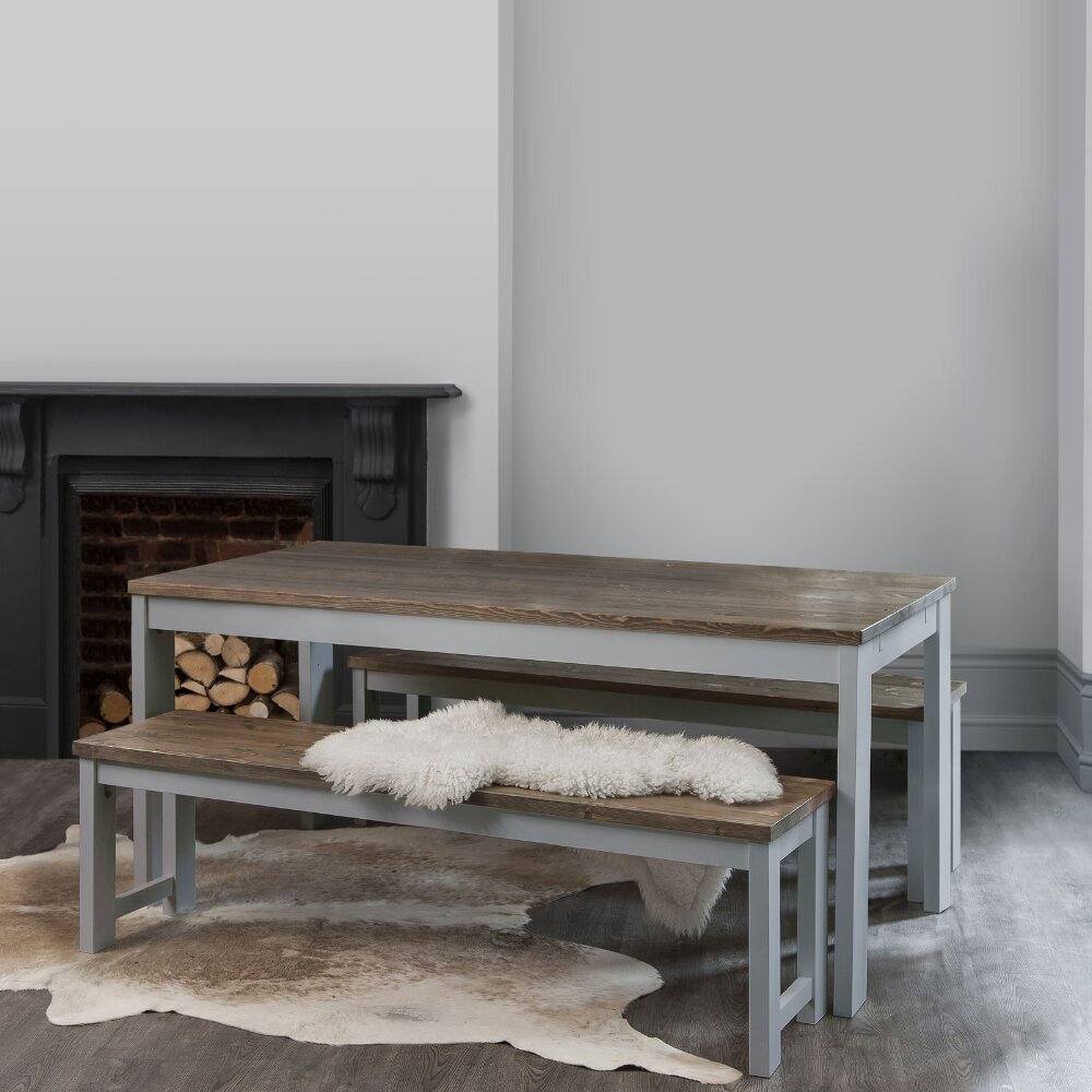 Nöa and Nani Hever Dining Table in Grey and Dark Pine