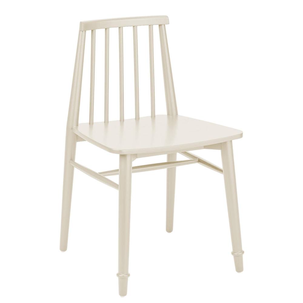 Statement Furniture Queensbury Wooden Dining Chair with Slatted Back in Cream