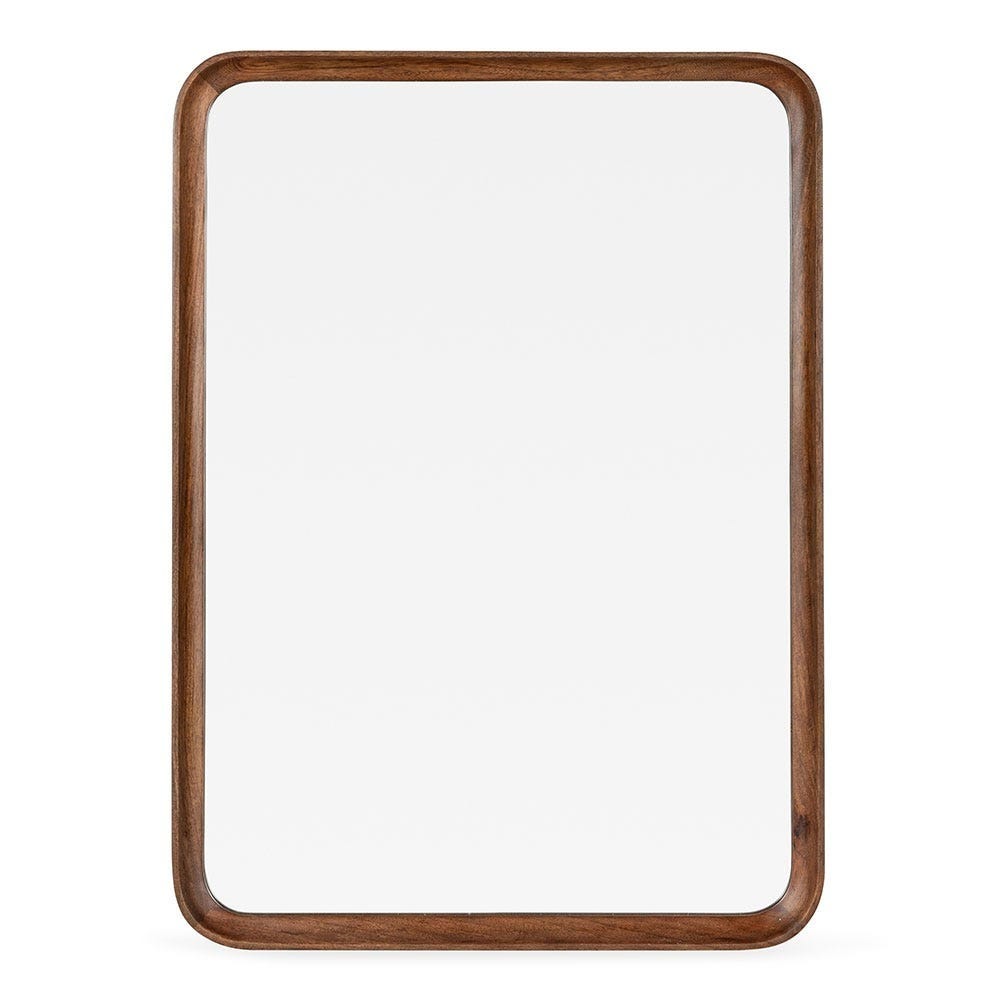 Heal's Livorno Rectangle Wooden Mirror Walnut Finish 110 x 80cm 2