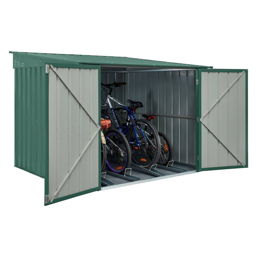 Mercia 6 x 6 Feet Globel Bike Locker - Steel/Metal - Green 2
