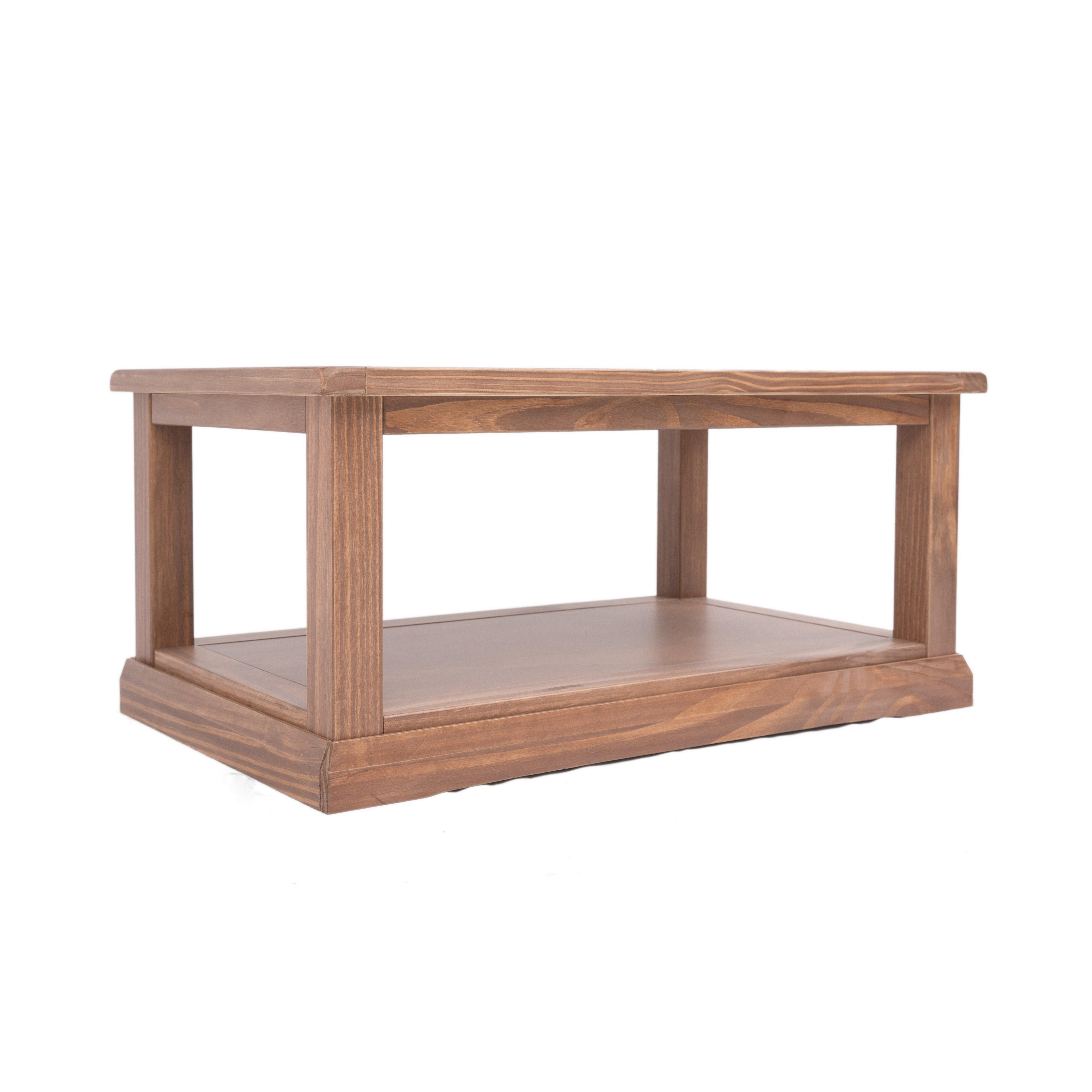 Cabinet Bits Coffee Table with Shelf - H45 W100 D60cm in Brown