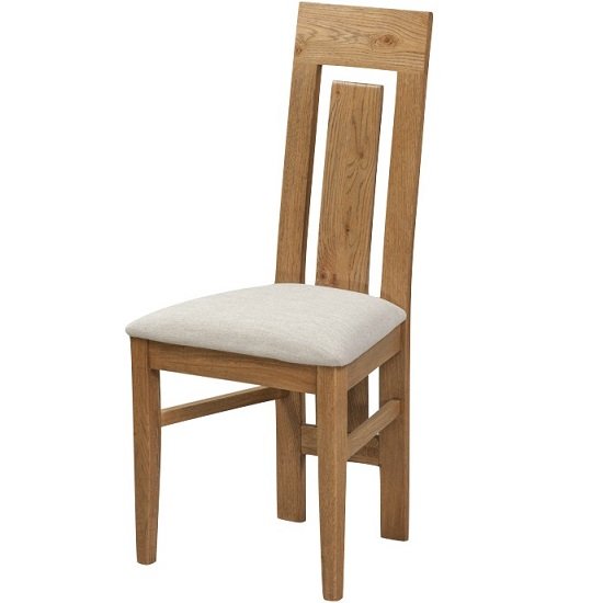 Capre Wooden Dining Chairs In Rustic Oak Finish