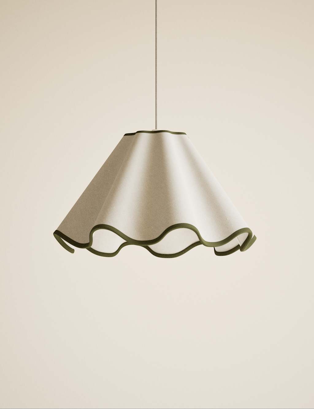M&S Fabric Wave Scallop Shade Green