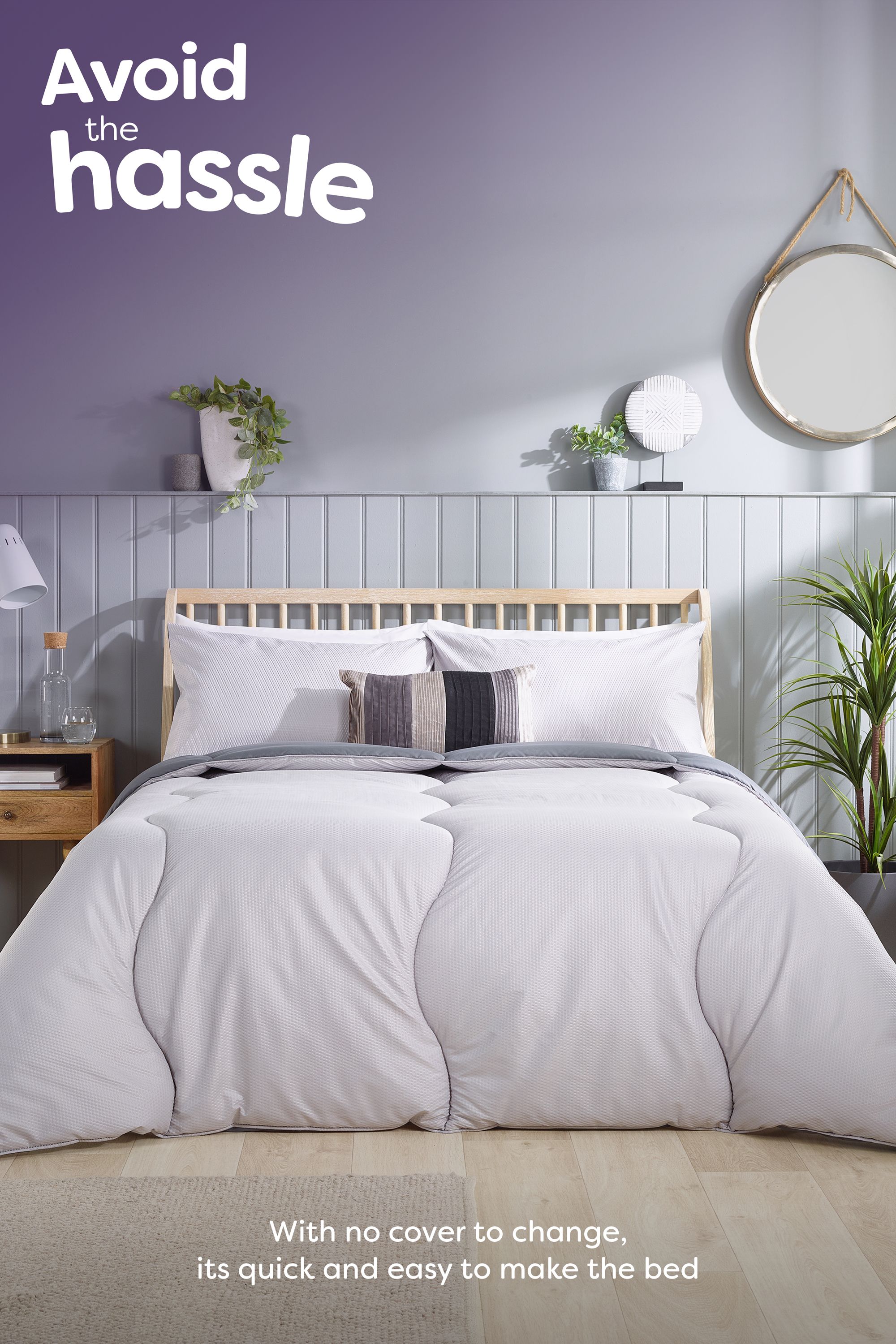 Slumberdown Coverless Comfort Printed Embossed Waffle 4.5 Tog Duvet 2