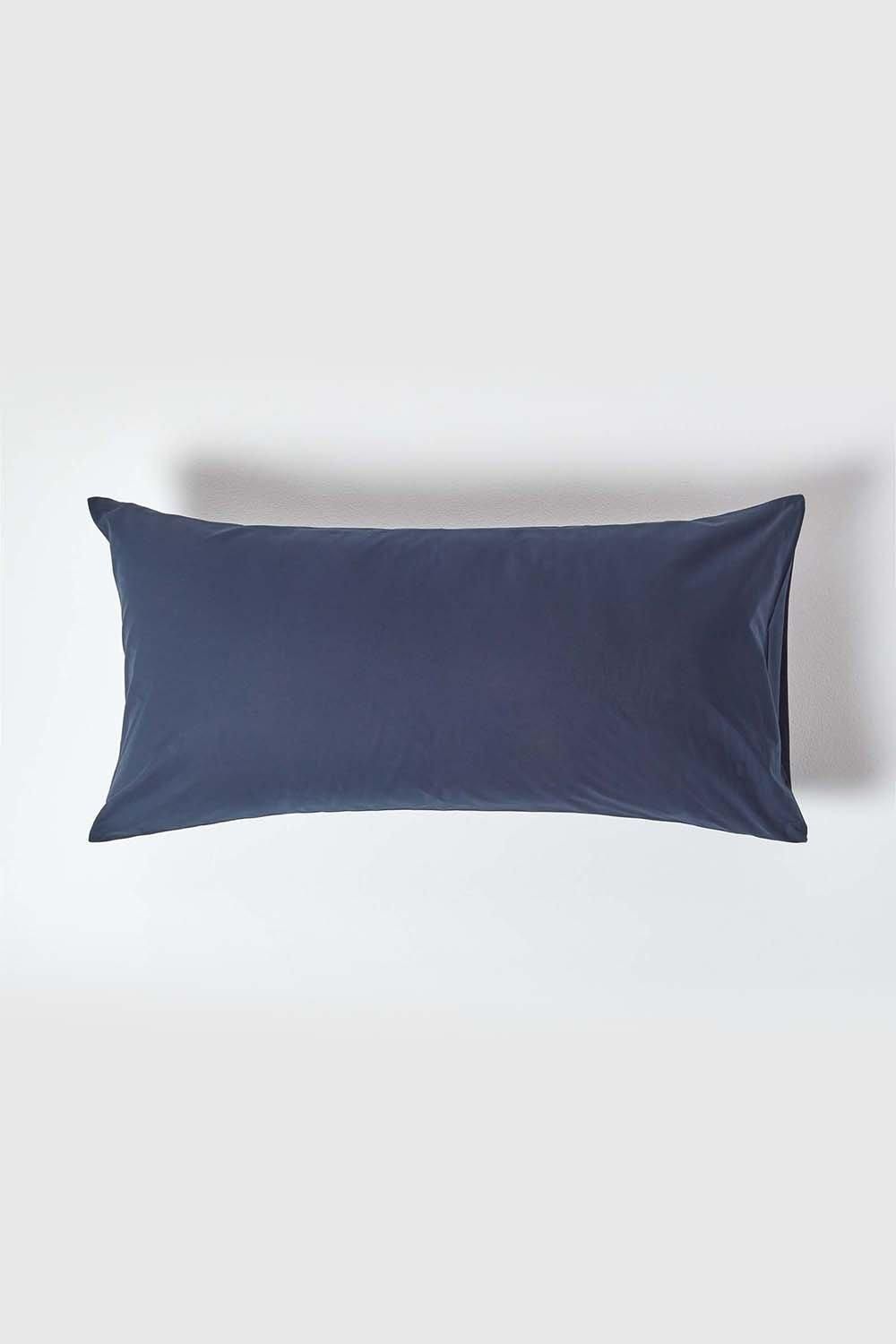 Homescapes Egyptian Cotton Housewife Pillowcase 200 TC, King Size in Navy