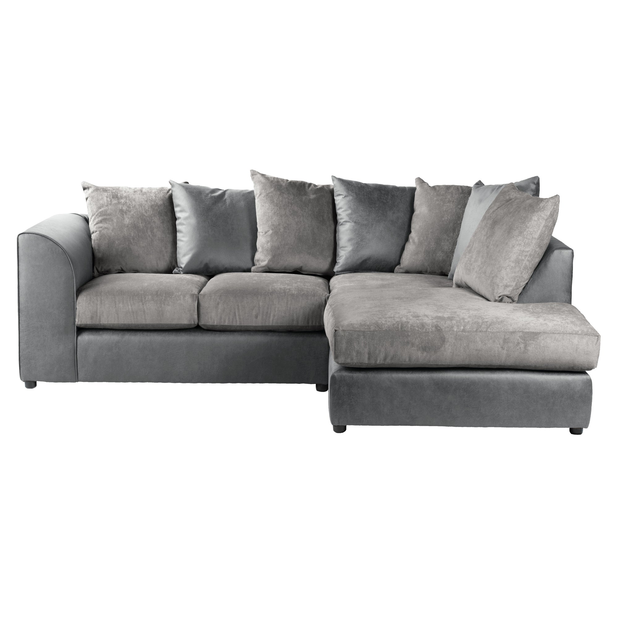 Blake Fabric Combo Right Hand Corner Sofa Grey