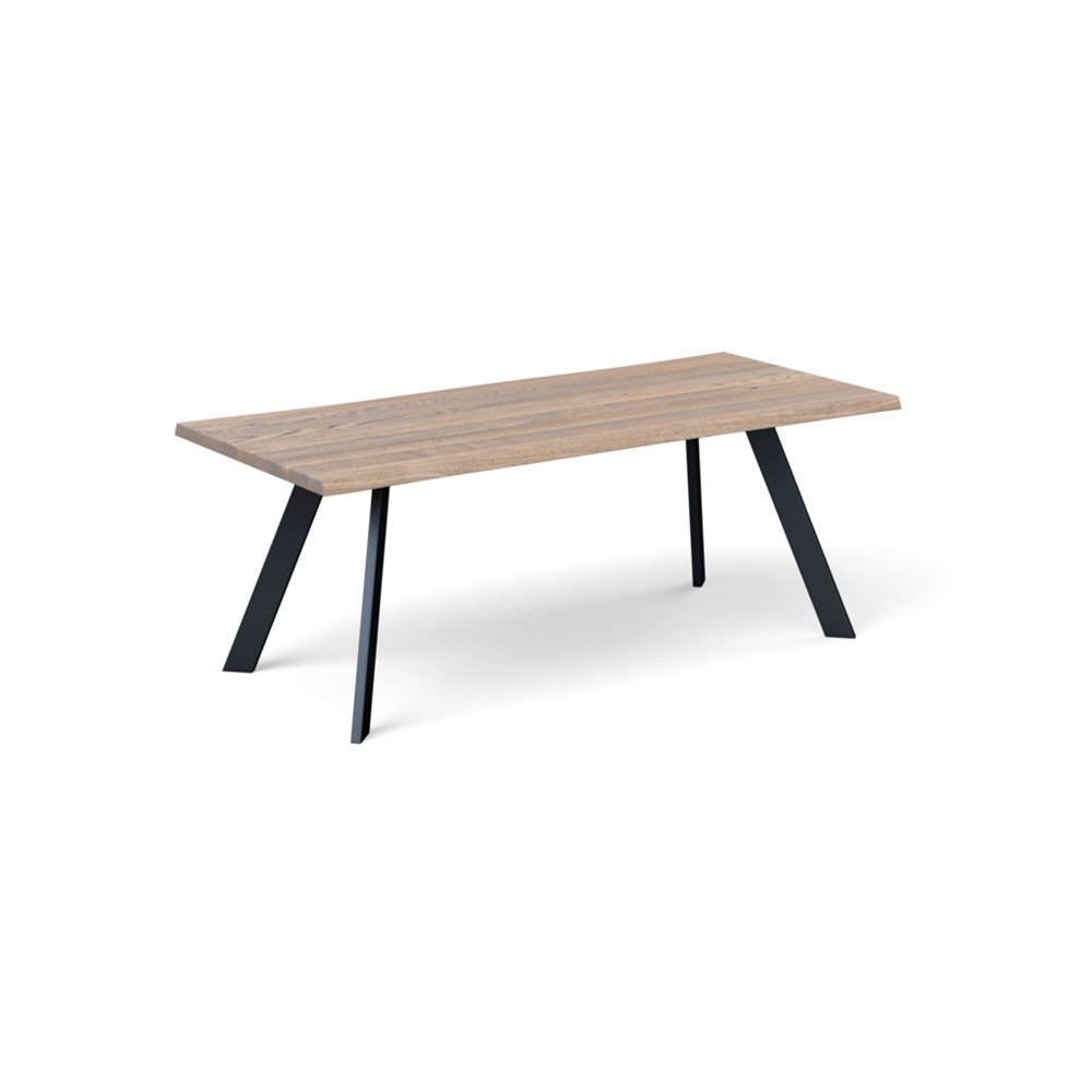 Heal's Madrid Table 280x100cm Grey Oak Natural Edge Filled