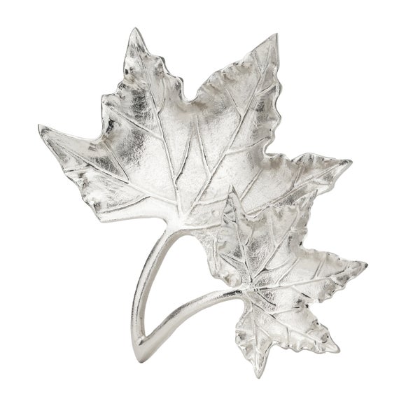 Metal Dual Oak Leaf Bowl 4
