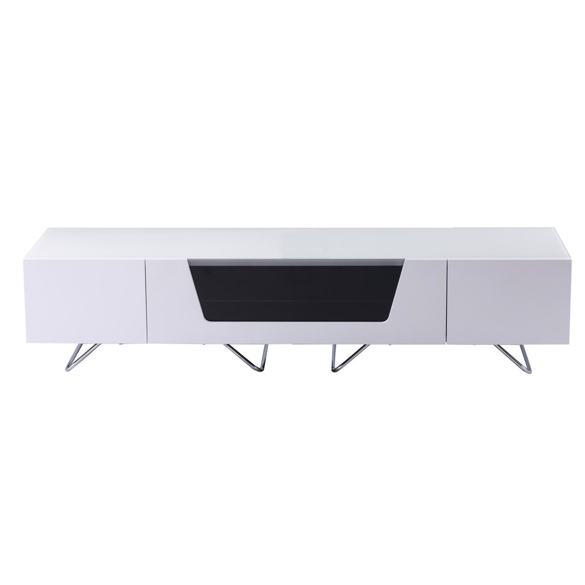Chromium Extra Wide TV Unit White