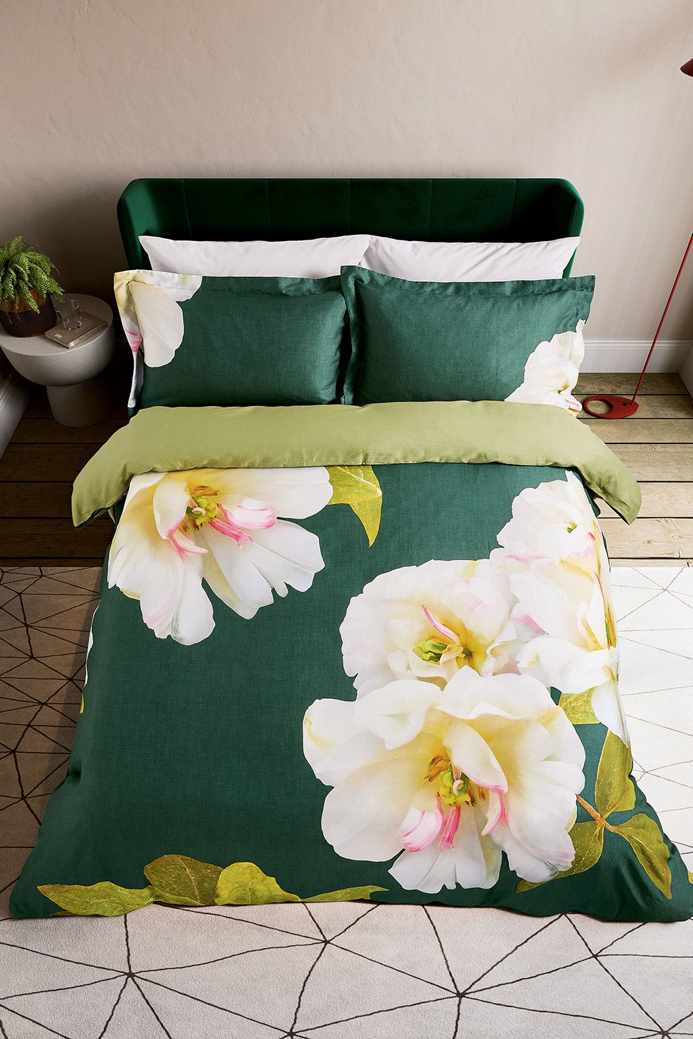 Ted Baker 'Gardenia' Cotton Duvet Cover Set in Green 4