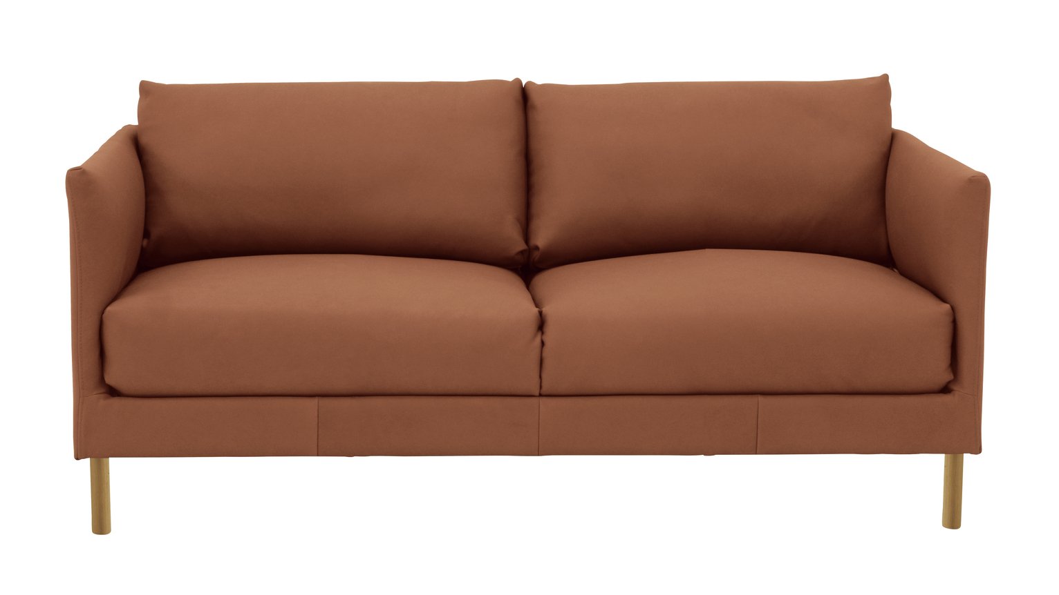 Habitat Hyde 2 Seater Leather Sofa - Tan