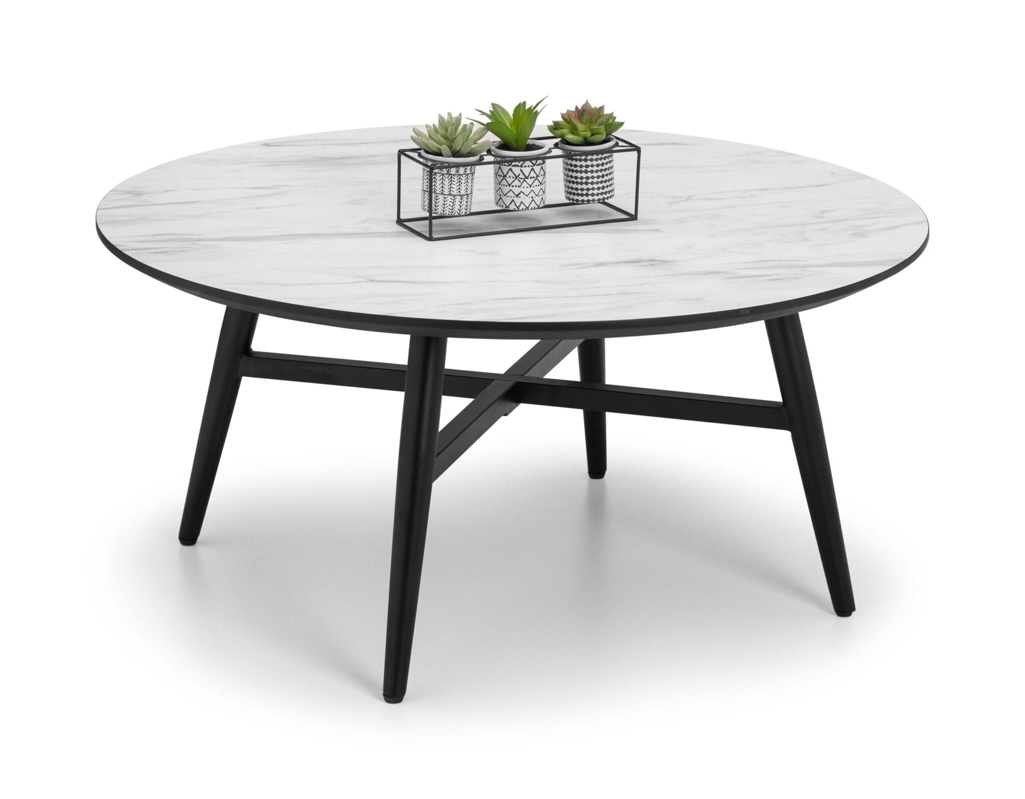 netfurniture Pyro Marble Effect Coffee Table in White