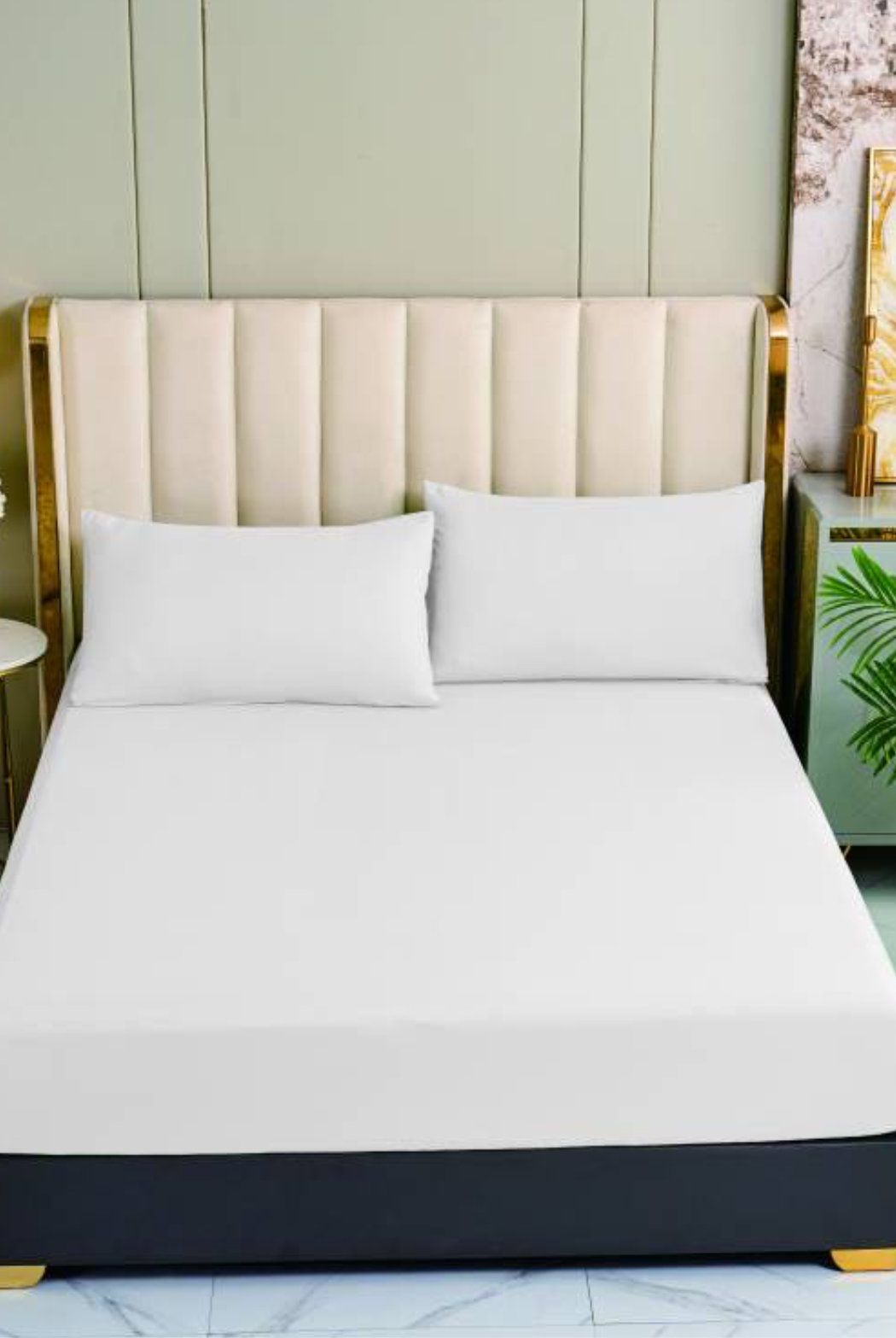 Ezysleep 100% Egyptian Cotton White Fitted Sheet