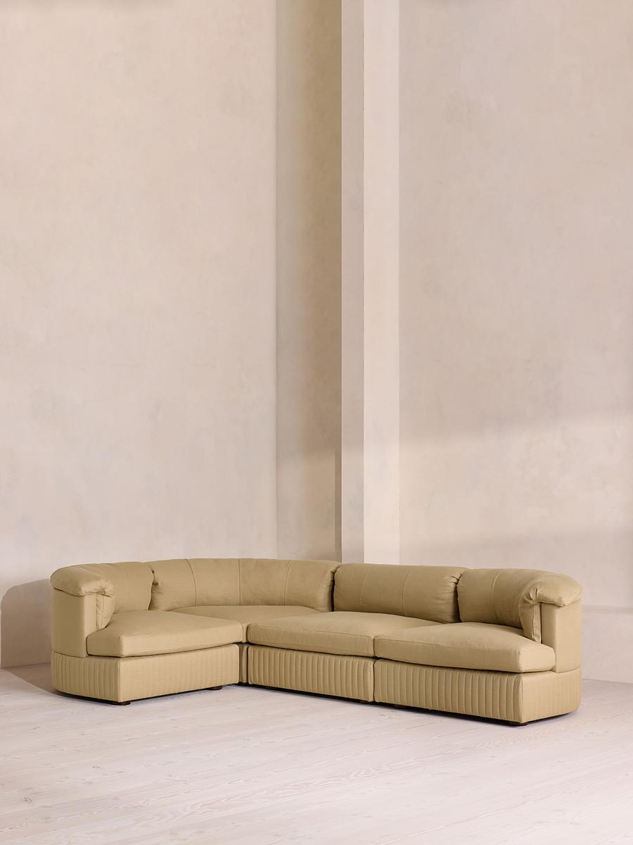 Oona Modular Sofa, L-Shape Sofa, Linen, Wheat