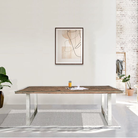 Indus Valley Railway Sleeper 8 Seater Dining Table
