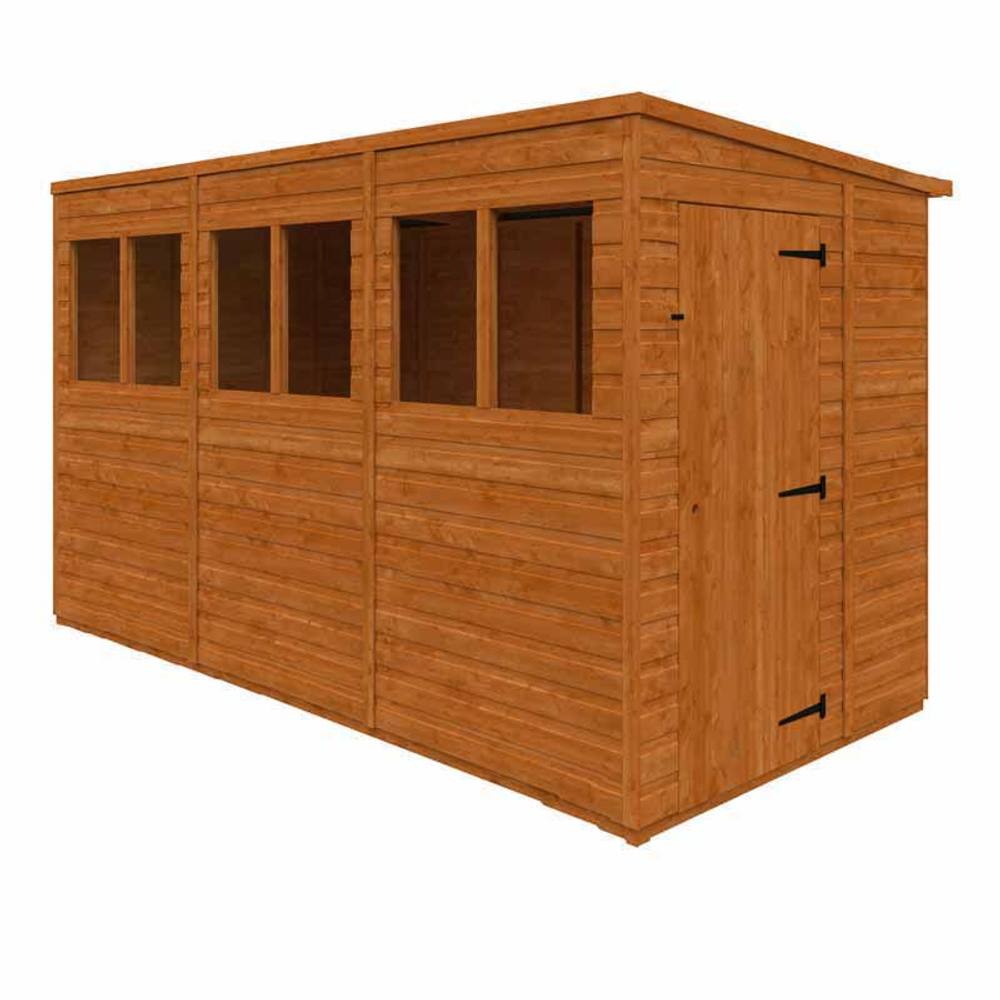 Buttercup Farm 12x6 Flex Pent Summerhouse Garden Sunroom 12mm Flex in Burnt Orange