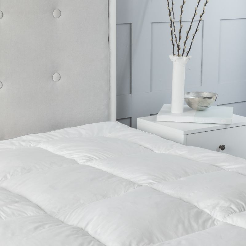 Snug City Duck Feather & Down Luxury Mattress Enhancer Bed Topper in White